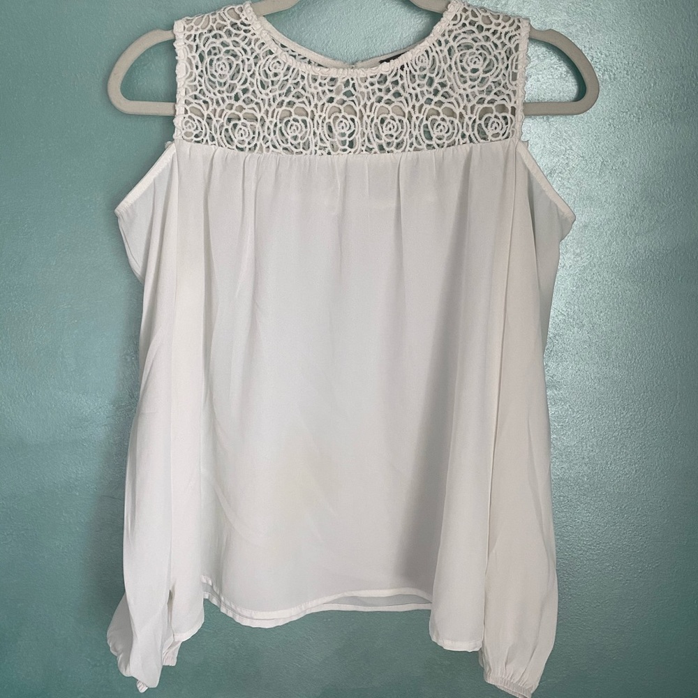 White Lace Off the Shoulder Top